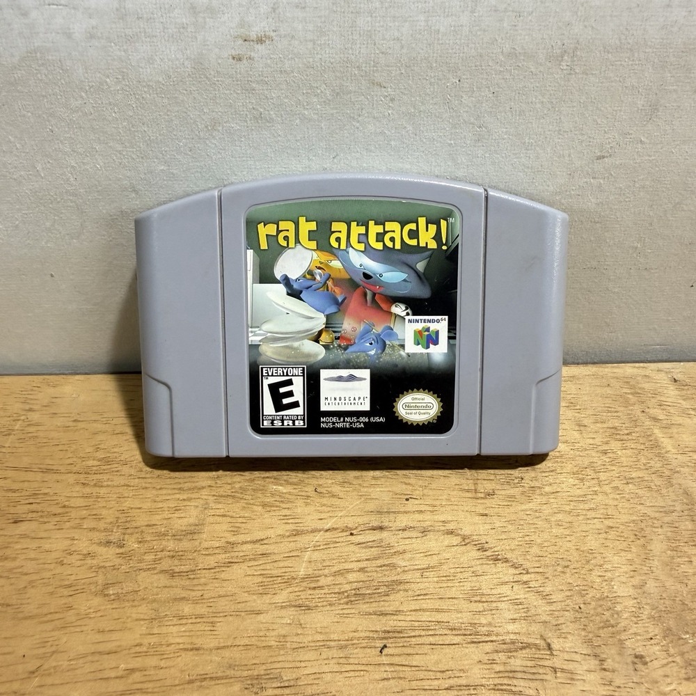 Rat Attack! Nintendo 64 N64 Mindscape 2000 Authentic Tested Cart NUS-NRTE-USA